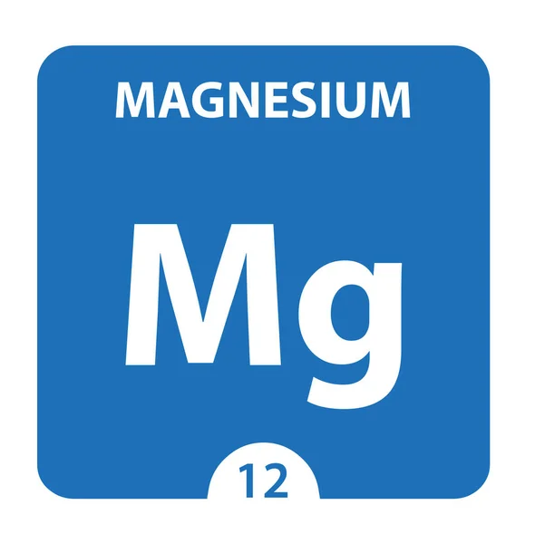 周期表のマグネシウム化学12元素。分子と共同 — ストック写真