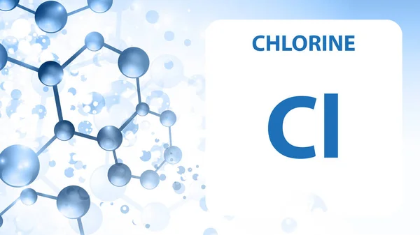 Chlor 17 Element. Alkalimetalle. chemische Elemente von — Stockfoto