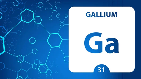 Gallium 31 elem. Alkáliföldfémek. M kémiai elem — Stock Fotó