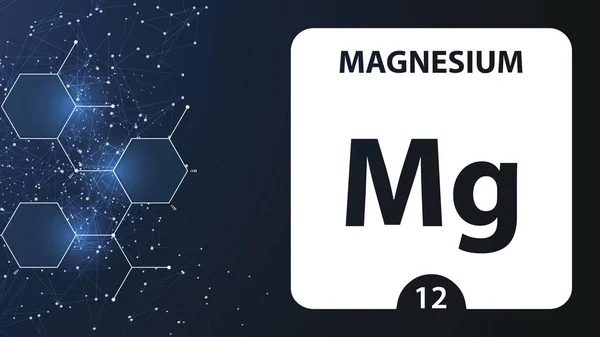 Magnézium 12 elem. Alkáliföldfémek. Kémiai elem: — Stock Fotó