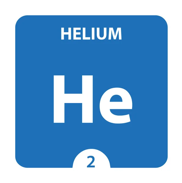 Hélium Chemical 2 élément du tableau périodique. Molécule Et Commun — Photo