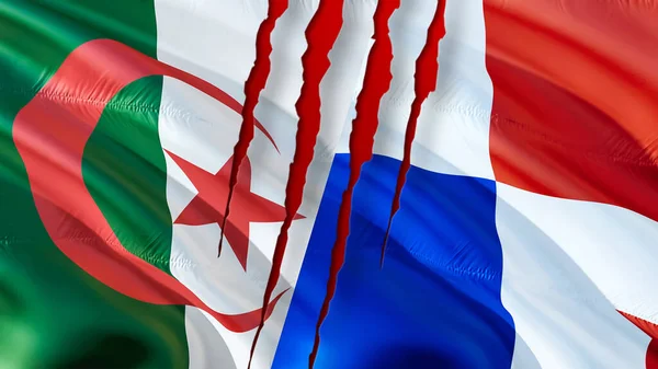 Algéria Panama Zászló Heg Koncepció Algéria Panama Két Zászló Renderelés — Stock Fotó
