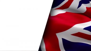 Rüzgâr eğimli arka planda metin için sallanan İngiliz bayrağı videosu. İngiliz Sendikası Jack Flag geçmişi. Birleşik Krallık Bayrak Döngüsü Kapanış görüntüsü. İngiltere Londra 'nın film ve haber videoları bayraklandı
