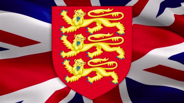 Reino Unido Agitando Bandeira Brexit Bandeira Britânica Acenando Sinal Union — Vídeo de Stock