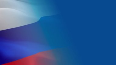 Rusya bayrak sallıyor. Ulusal 3D Rus bayrağı dalgalanıyor. Rusya 'nın gradyan arka planda kusursuz döngü animasyonunun işareti. Rus bayrağı HD çözünürlük arka planı. Ruslar 1080p Kapatma Bayrağı Tam HD video sunumu