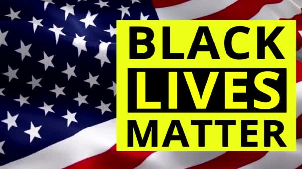 黑人生活问题Blm美国 抗议非暴力非暴力的非暴力反抗 抗议被指控的警察暴行 美国的黑人生活很重要 — 图库视频影像