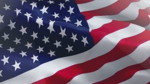 United States America Waving Flag Video Gradient Background Flag Motion — Stock Video