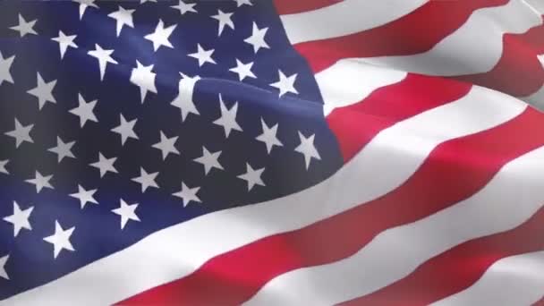 Vereinigte Staaten Von Amerika Schwenken Flagge Video Gradient Hintergrund Usa — Stockvideo