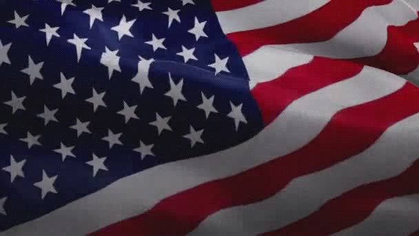 Αμερικανική Σημαία Ηνωμένες Πολιτείες Της Αμερικής Κυματίζουν Βίντεο Κλίση Φόντο — Αρχείο Βίντεο