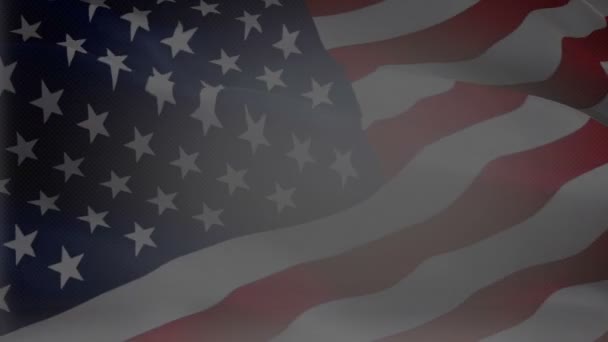 米国の国旗のビデオのグラデーションの背景を振って アメリカ国旗スローモーション アメリカ独立記念日のための旗 7月4日のアメリカ国旗波1080PフルHd映像 アメリカ国旗ビデオニュース — ストック動画