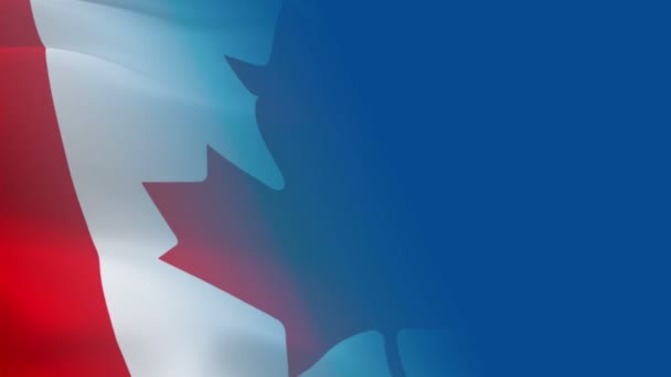 Canada Zwaait Met Vlag Nationale Canadese Vlag Wapperend Tekenen Van — Stockvideo