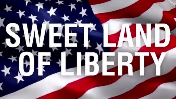 Sweet Land Liberty United States Flag Video Waving Wind Waving — Stock Video