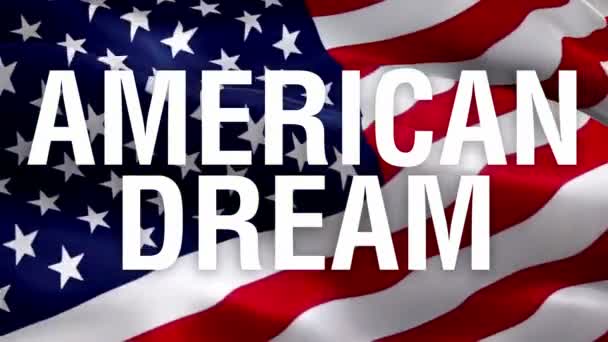 American Dream Video Bandera Estados Unidos América Bandera Vídeo Cámara — Vídeos de Stock