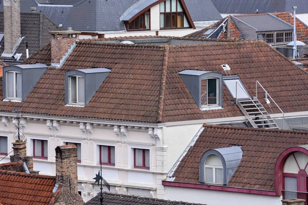 Bild Den Klassiska Arkitekturen European Building Village Brugge Belgien — Stockfoto