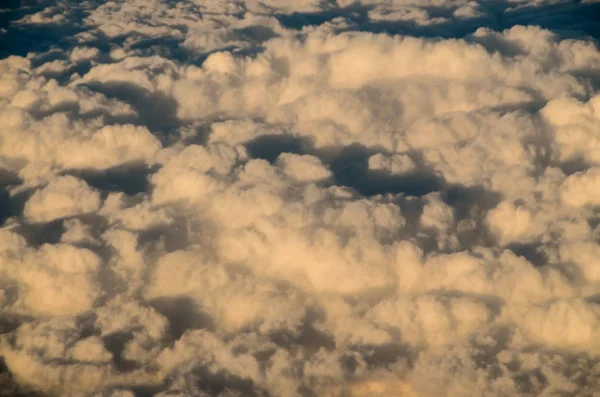 Volare Sopra Nuvole Vista Aereo — Foto Stock