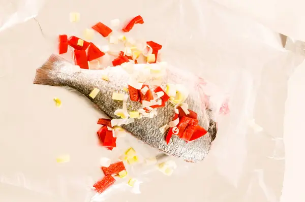 Frischer Dorada Fisch Dekoriert Dorade Bereit Zum Kochen — Stockfoto