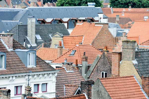 Bild Den Klassiska Arkitekturen European Building Village Brugge Belgien — Stockfoto