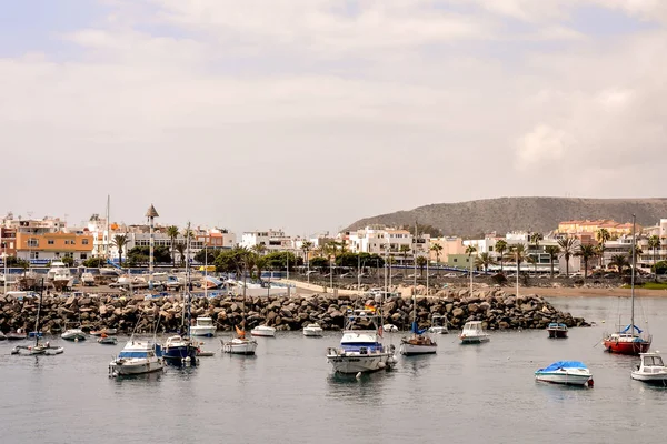 Landschaft Aus Spanischer Sicht Arguineguin Gran Canaria Tropische Vulkanische Kanarische — Stockfoto