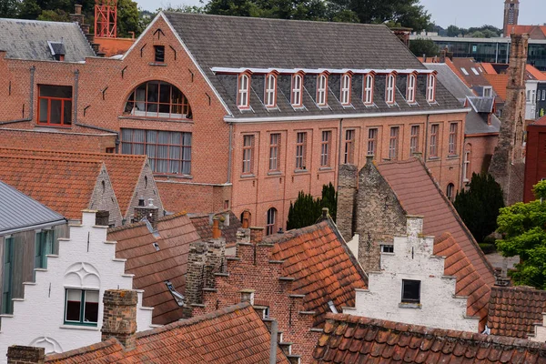 Фото Классической Архитектуры European Building Village Brugge Бельгии — стоковое фото