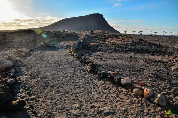 Dirt Road Desert Tenerife Island Spain — Stock Photo, Image