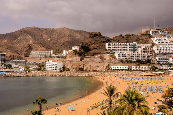 Hiszpański Krajobraz Portoryko Gran Canaria Tropikalne Wyspy Kanaryjskie Hiszpania — Zdjęcie stockowe