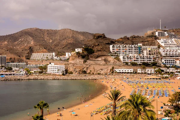 Spanische Landschaft Puerto Rico Gran Canaria Tropische Vulkaninseln Kanarische Inseln — Stockfoto