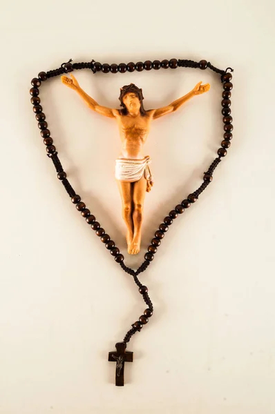 Zdjęcie Ukrzyżowanego Jezusa Chrystusa Statuetki Religii — Zdjęcie stockowe