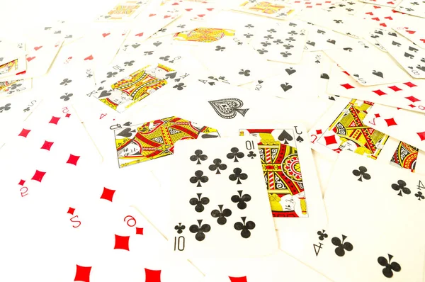 Poker Card Textuur Casino Kaarten Als Achtergrond — Stockfoto