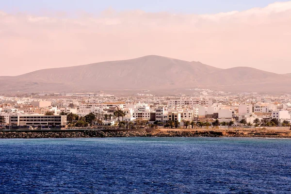 Blick Auf Den Hafen Puerto Del Carmen Auf Lanzarote Kanarische — Stockfoto