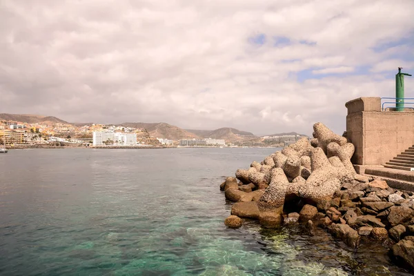 Spanish View Paysage Arguineguin Grande Canarie Tropical Volcanique Îles Canaries — Photo