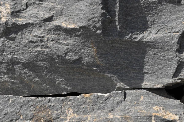 Textuur Gray Rock Oude Muur Gemaakt Van Vulkanische Rotsen — Stockfoto