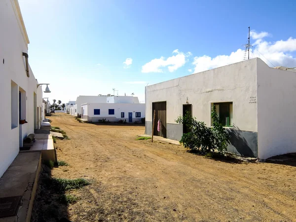 Landschaft Aus Spanischer Sicht Graciosa Lanzarote Tropische Vulkanische Kanarische Inseln — Stockfoto