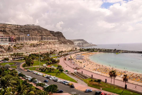 Spanische Landschaft Puerto Rico Gran Canaria Tropische Vulkaninseln Kanarische Inseln — Stockfoto