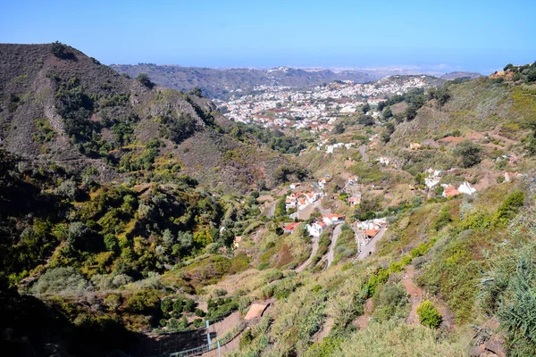 Španělský Pohled Krajina Gran Canaria Tropické Sopečné Kanárské Ostrovy Španělsko — Stock fotografie