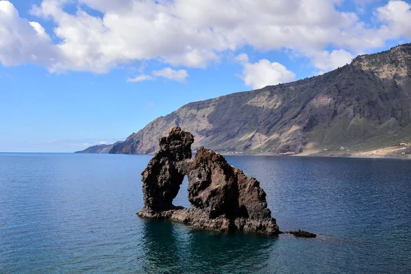 西班牙El Hierro加那利群岛的Roque Bonanza海滩 — 图库照片