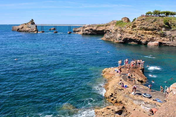 Detaily Fotografií Krajiny Města Biarritz Francii — Stock fotografie