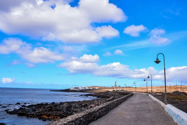 Paisaje Lanzarote Islas Canarias Volcánicas Tropicales España —  Fotos de Stock