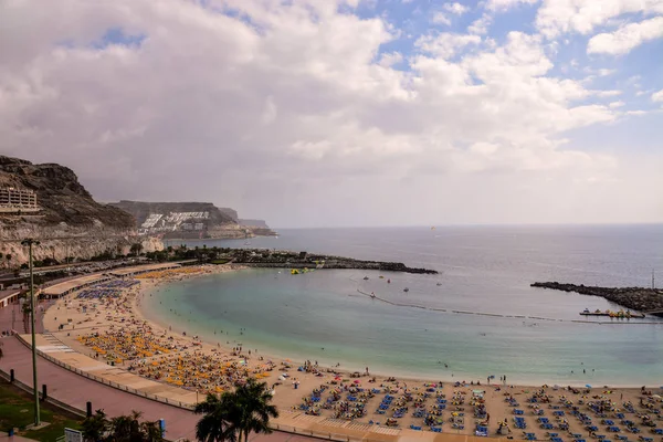 Spanische Landschaft Puerto Rico Gran Canaria Tropische Vulkaninseln Kanarische Inseln — Stockfoto