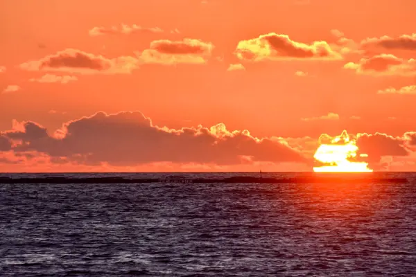 Coucher Soleil Sur Océan Atlantique Tenerife Canaries Espagne — Photo