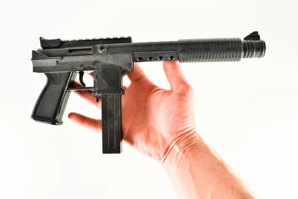 Крупный План Игрушечного Пистолета Объект Белом Фоне — стоковое фото
