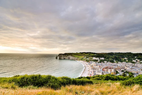 Fotografie Falaise Amont Etretat City Normandie Francie Evropa — Stock fotografie