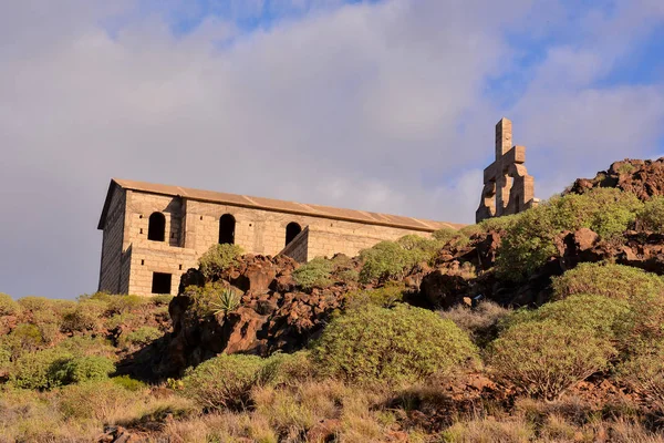 Opuštěné Budovy Vojenské Základny Kanárských Ostrovech Tenerife Španělsko — Stock fotografie