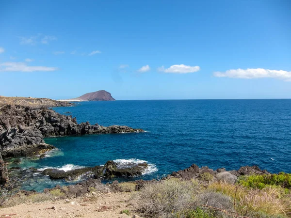 Dry Lava Coast Beach Atlantic Ocean — Stock Photo, Image