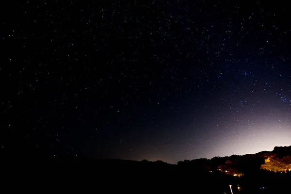 Starry Night Sky Lot Stars Background — Stock Photo, Image