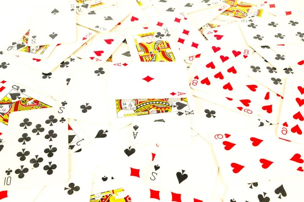 Poker Card Textuur Casino Kaarten Als Achtergrond — Stockfoto
