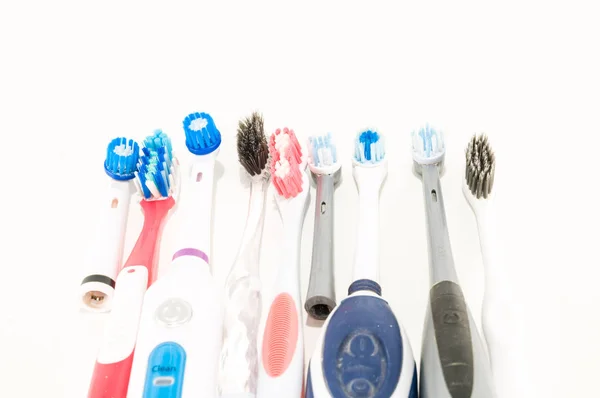 Close Toothbrush Object Plain Background — Stock Photo, Image