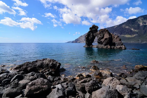 西班牙El Hierro加那利群岛的Roque Bonanza海滩 — 图库照片