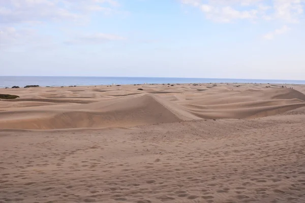 Deserto Con Dune Sabbia Maspalomas Gran Canaria Spagna — Foto Stock