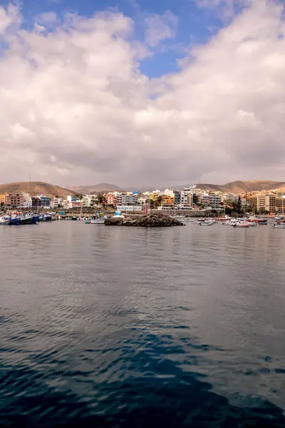 Landschaft Aus Spanischer Sicht Arguineguin Gran Canaria Tropische Vulkanische Kanarische — Stockfoto