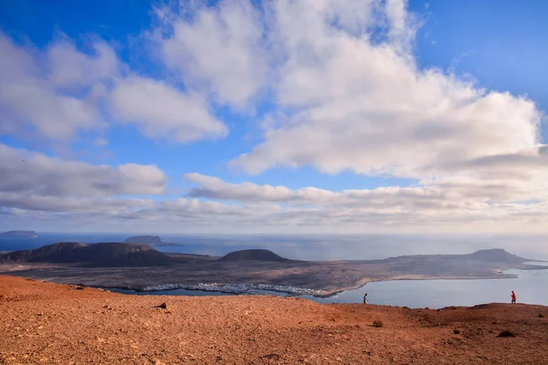 Paysage Mirador Del Rio Lanzarote Iles Canaries Tropicales Volcaniques Espagne — Photo